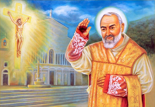 Padre Pio avec son Ami fidèle : Jésus-Christ
