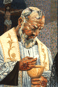 Padre Pio donnant la communion